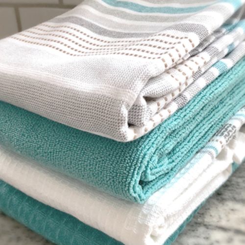 Waffle Weave Kitchen Towel in Modern Kitchen
